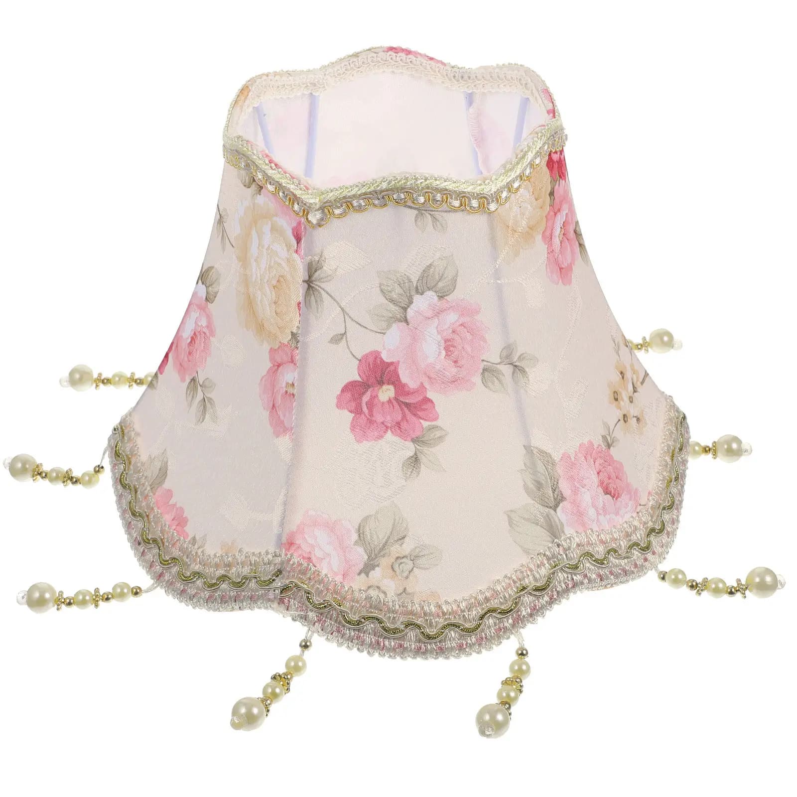 Fringe Lamp Shade European Style Drum Shape Cloth Lampshade for Desk Table Lamp Vintage Home Decor Light Cover Pink Room