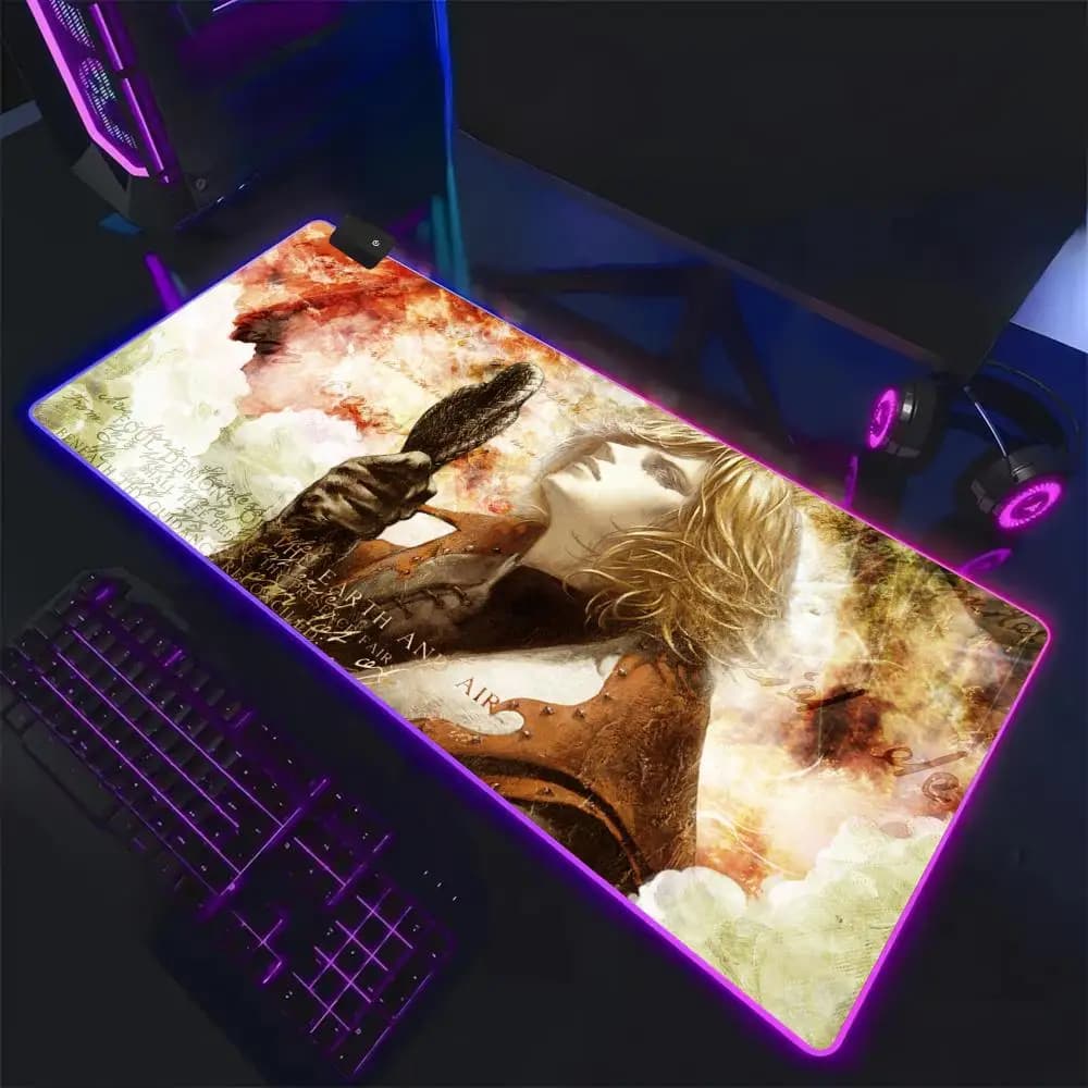 Castlevania Mouse Pad RGB,Gaming Mat Led Mousepad，Extended,Large RGB Mat,SoftPad,DeskMat,Glowing Pad