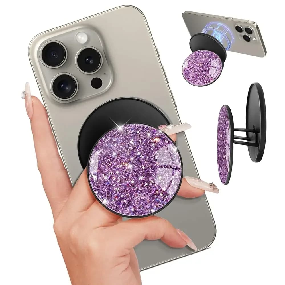 Supporto Magnetico Compatibile con MagSafe - Impugnatura per Cellulare con Anello e Cavalletto Rimovibile, Accessori Carini