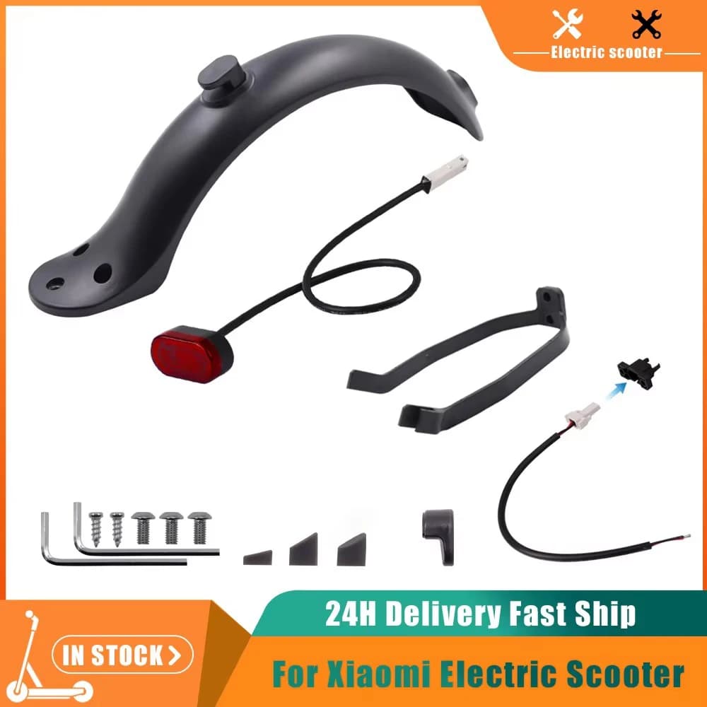 Parafango anteriore posteriore per xiaomi M365 / Pro Scooter elettrico fanale posteriore alimentato a batteria spia lampada pneumatici paraspruzzi parafango parti