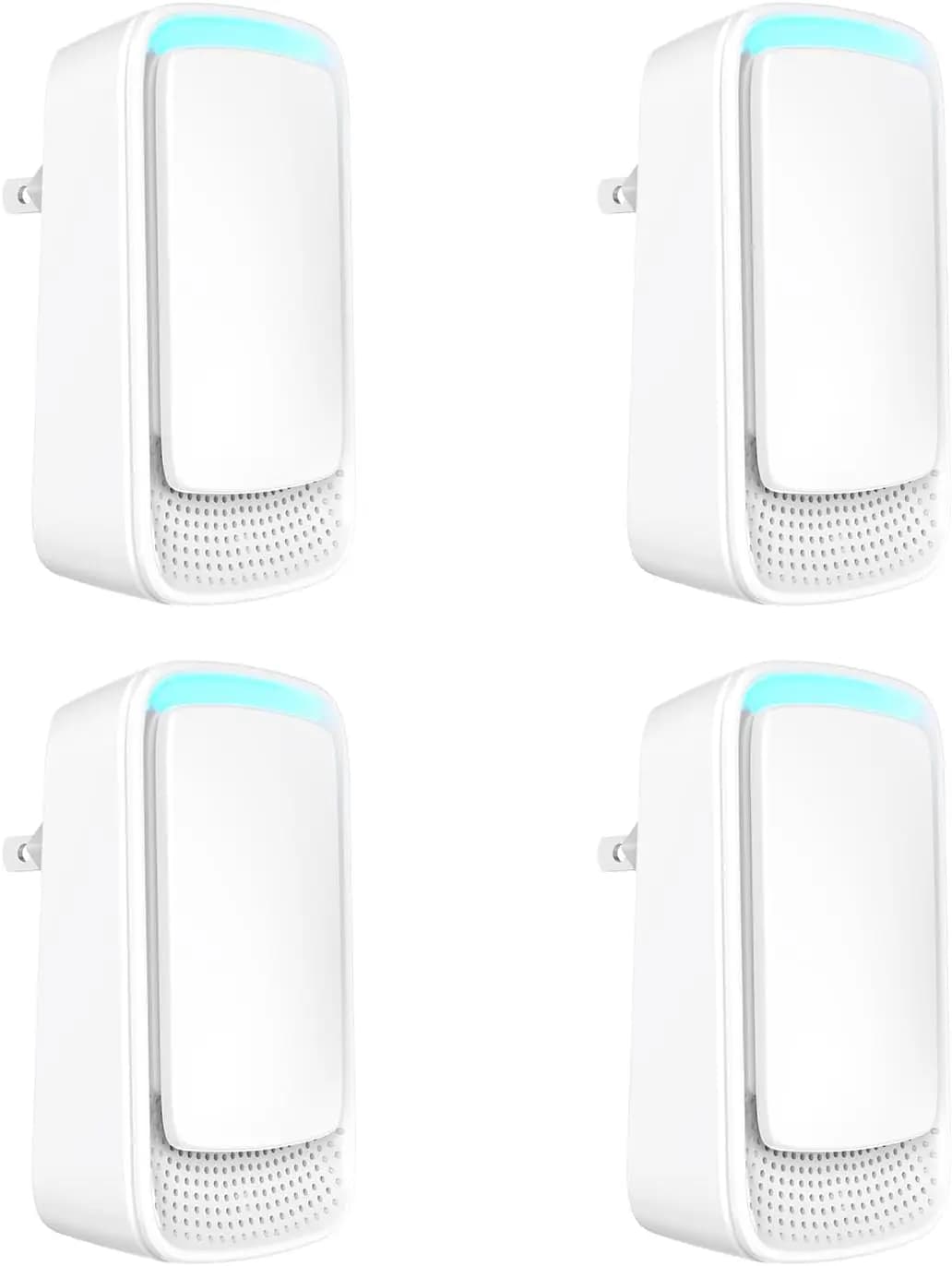 Purificatore d'aria a ioni negativi da collegare alla presa, funzionamento silenzioso per casa, camera da letto, ufficio, confezione da 4