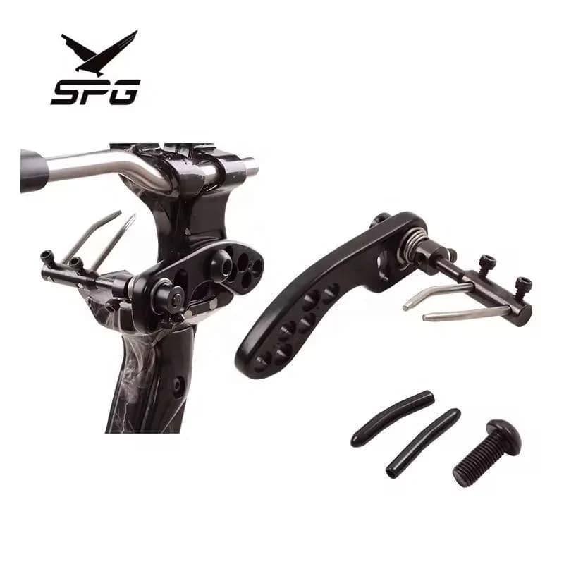 Poggiafreccia per Arco Compound SPG, Frecce in Carbonio per Tiro con l'Arco, Accessori Regolabili in Metallo per Riser di Arco, per Mano Destra