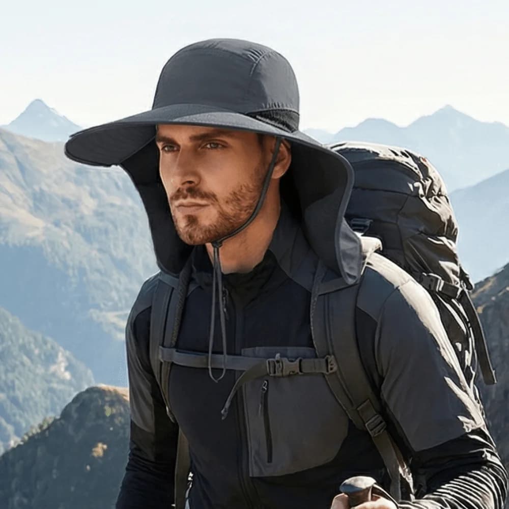 Sun Hat Tesa Larga for Exterior, UV Protection, Adjustable, Fishing Style, Rapid Drying, Breathable, Beach