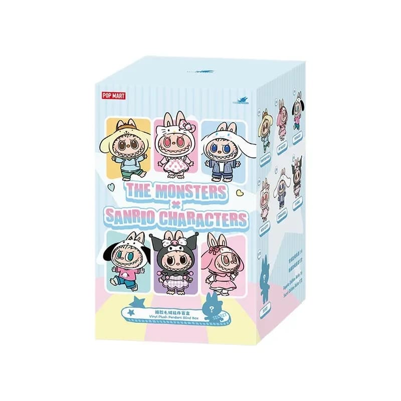 POP MART LABUBU THE MONSTERS SANRIO CHARACTERS Serie di Peluche in Vinile, Blind Box, Mystery Box, Giocattoli, Bambole, Figure Anime, Ornamenti da Scrivania