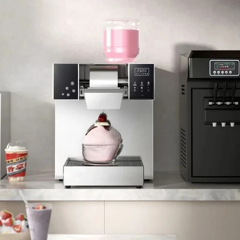 Compact Table Blender with Air Cooled Fiocchi Ice Machine, Fully Automatic, Portable and Electric