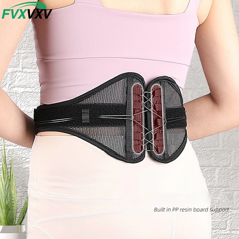 1 cintura di supporto lombare per il dolore alla parte bassa della schiena - Corsetto per uomo e donna, scoliosi, sciatica, stenosi spinale, ernia del disco