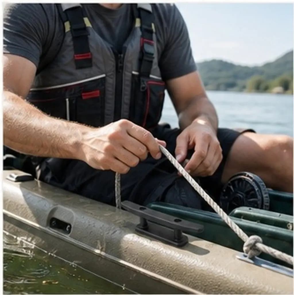 2Pcs Mooring Anchor Deck Cleat Black Strong Secure Kayak Boat Canoe Accessories Screw Mount Splint Mooring Anchor Deck Cleat