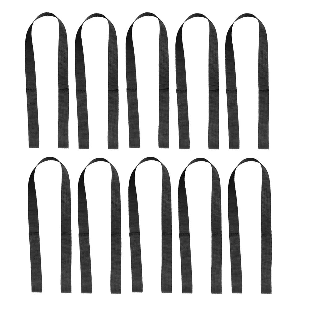 10pcs Black Ski Strap Snowboard Shoulder Bag Strap Handle Straps Detachable Belt Binding Protection Tie Accessories Part