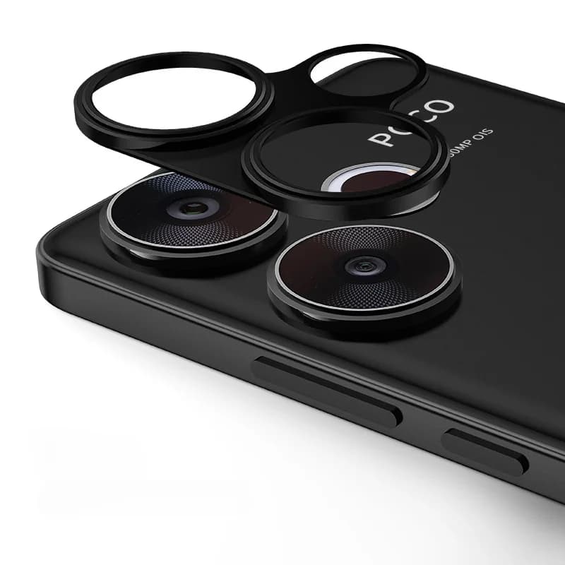 Aluminum Metal Rear Camera lens protector for Xiaomi Poco F6 5G Screen Protector Target Ring Film for POCO F6