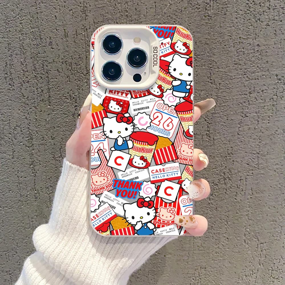 Custodia per telefono Sanrio Retro Hello Kitty simpatica per Samsung Galaxy S26 Ultra S25 S24 S23 S22 S21 FE Plus A56 A55 A54 A36 A35 Cover IMD