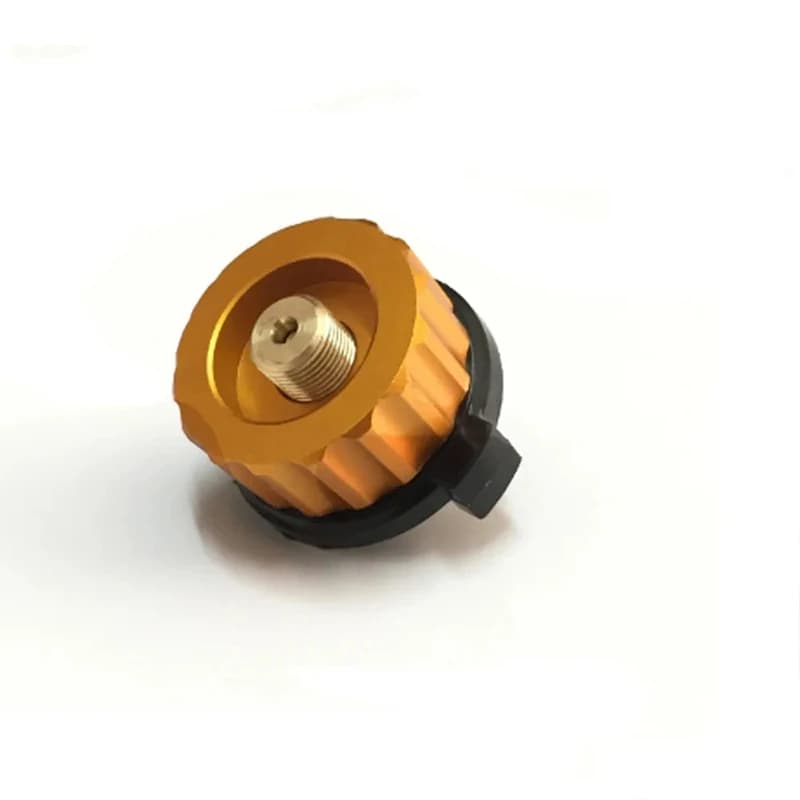 Connettore Spegnimento automatico Adattatore per bombola del serbatoio della cartuccia del gas Adattatore per bruciatore per fornello da campeggio esterno per escursionismo Convertitore per forno di tipo diviso
