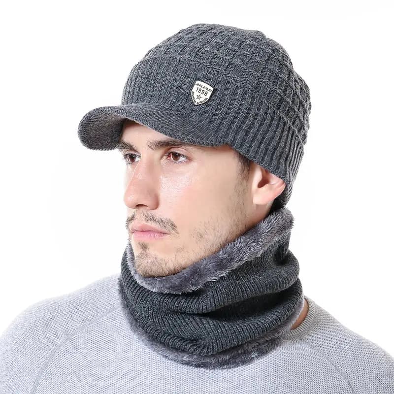 Vendita calda Cappello invernale da uomo 1998 Etichetta Berretto invernale caldo per uomo Outdoor Lana Peluche Foderato in pelliccia Mantieni caldo Cappello lavorato a maglia alla moda