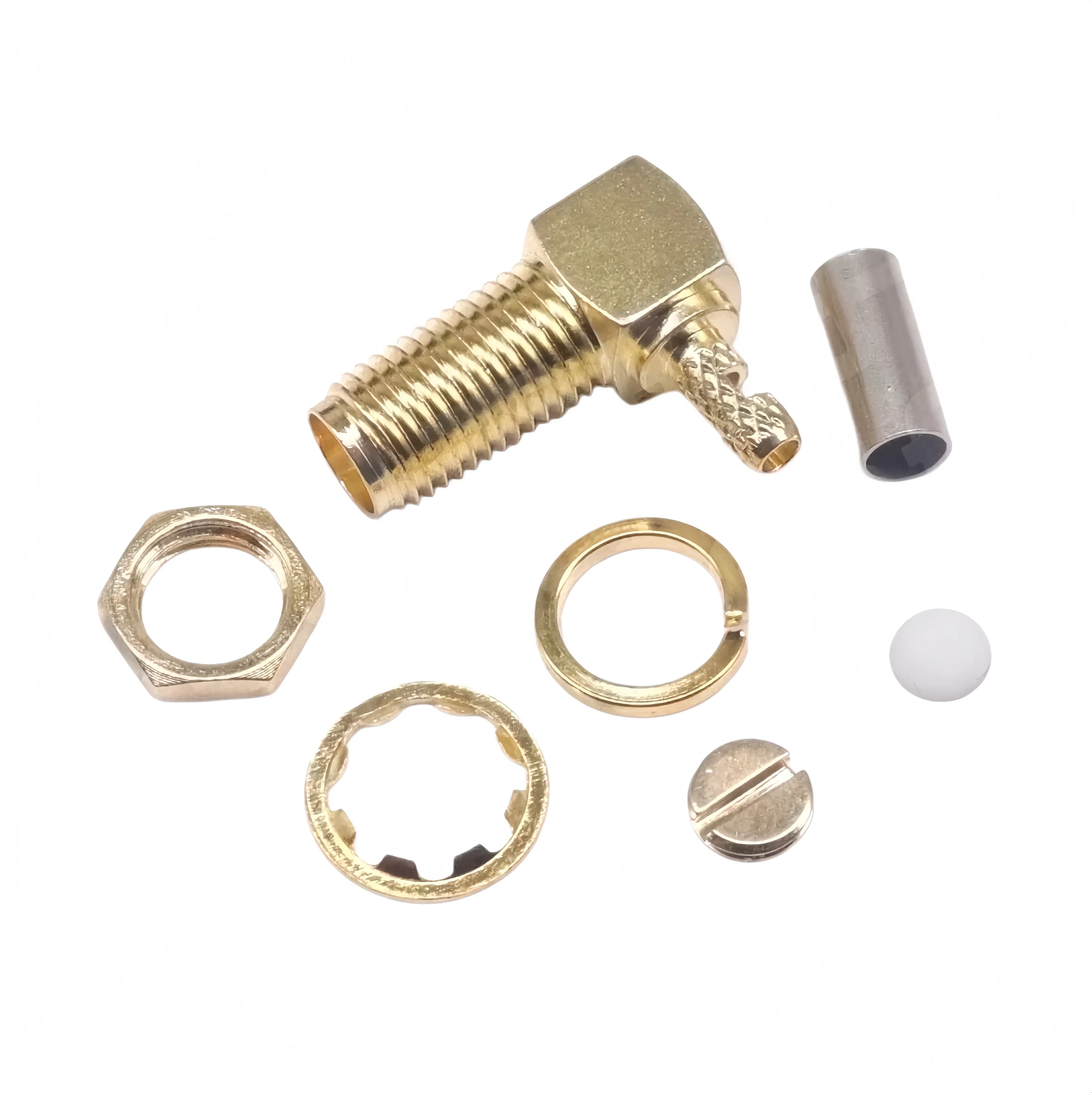Connettore coassiale RF ad angolo retto RP-SMA-J/K-1.5 da 10 pezzi, connettore per cavo di prolunga antenna WIFI maschio e femmina