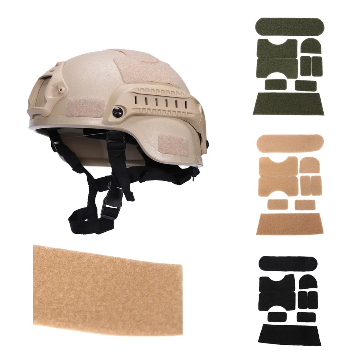 Adesivo magico per casco FAST Caccia CS Toppe per casco Gancio e anello appiccicoso per adesivo per copertura nastro casco AF Fast Mich IBH M88