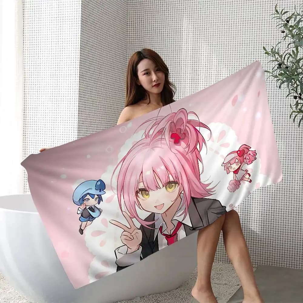 Shugo Chara Japan Anime Anime Asciugamano da spiaggia per nuoto, morbido e assorbente, regalo per bambini, per viaggi, campeggio, palestra