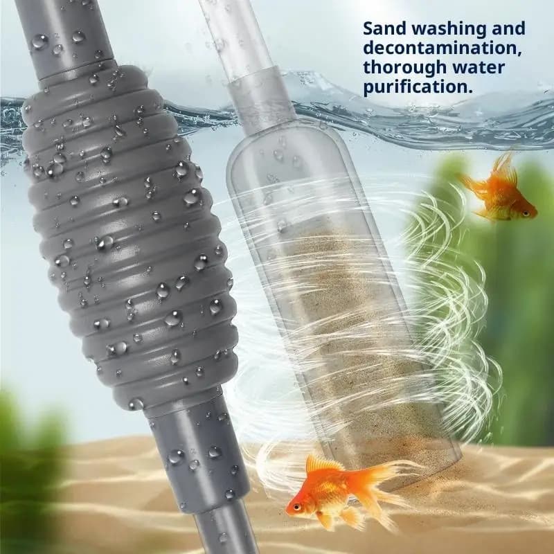 Kit di Pulizia 5 in 1 per Acquario con Aspiratore a Sifone, Cambio Rapido dell'Acqua e Attrezzatura per Facile Lavaggio della Sabbia