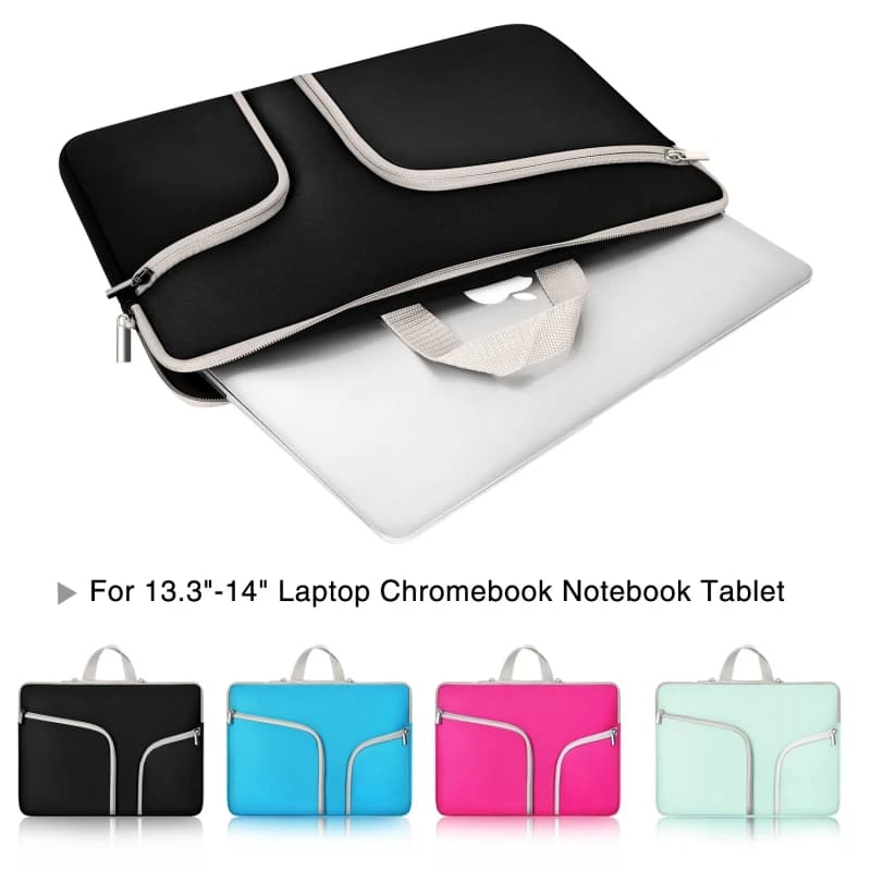 Borsa portaoggetti per laptop da 13,3-14 pollici Custodia per Chromebook Borsa da trasporto per laptop Borsa per notebook Custodia per tablet compatibile con MacBook