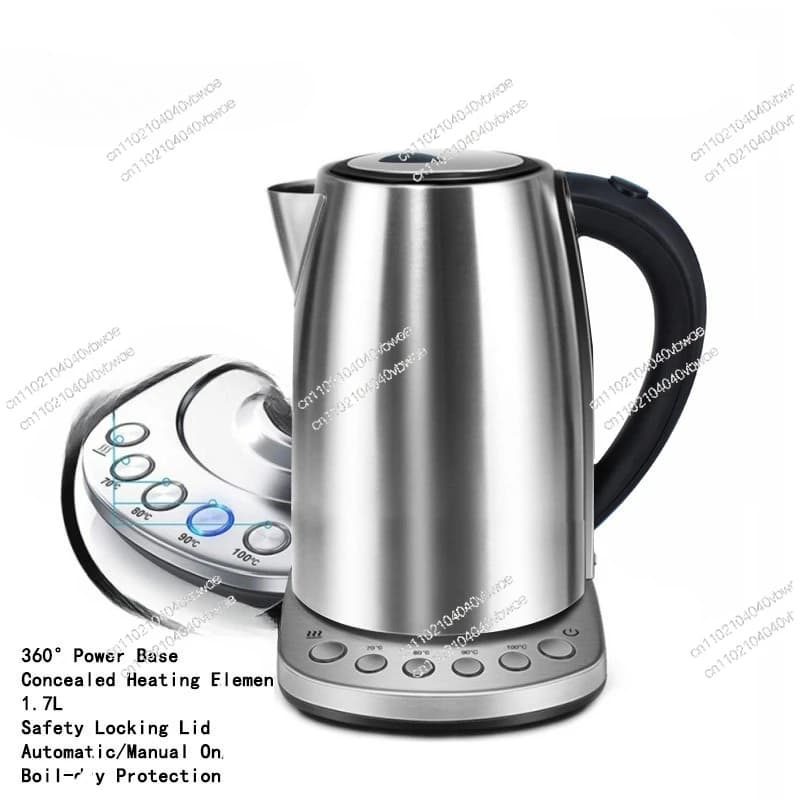 Bollitore elettrico da 1,7 litri Tea Coffee Thermo Pot Elettrodomestici da cucina Bollitore intelligente con controllo della temperatura Funzione di mantenimento caldo