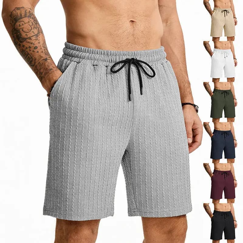 New Men's Beach Sports Shorts Summer Breathable Elastic Loose Fitting Heavyweight Embroidered Lightweight Quick Dry Quick Del...