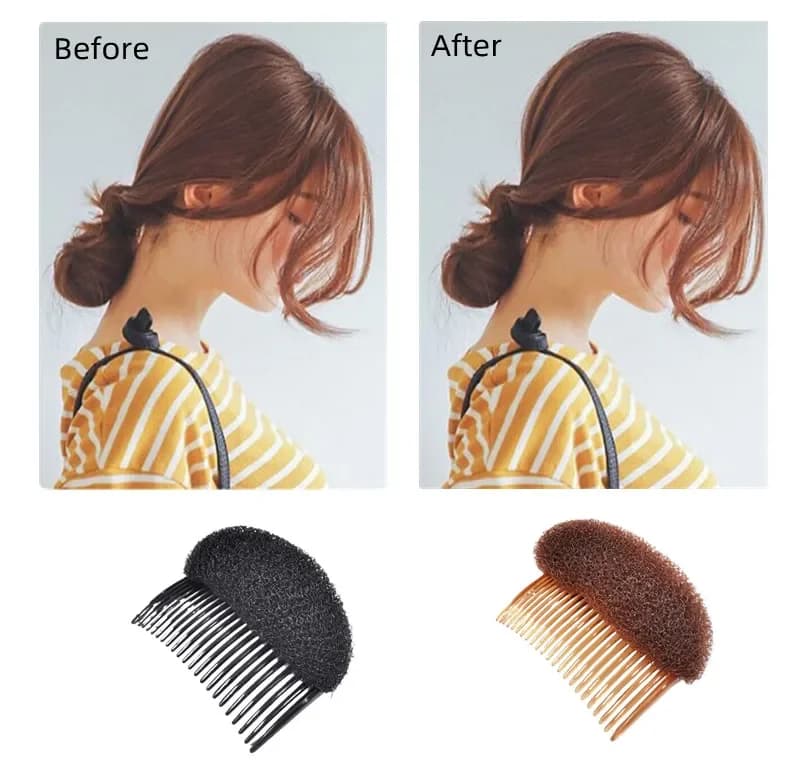 1pc Hair Styler Volume Bouffant Hive Shaper Roller Bumpits Bump Foam on Transparent Combs Christmas Gift Accessories Hair Styler Useful