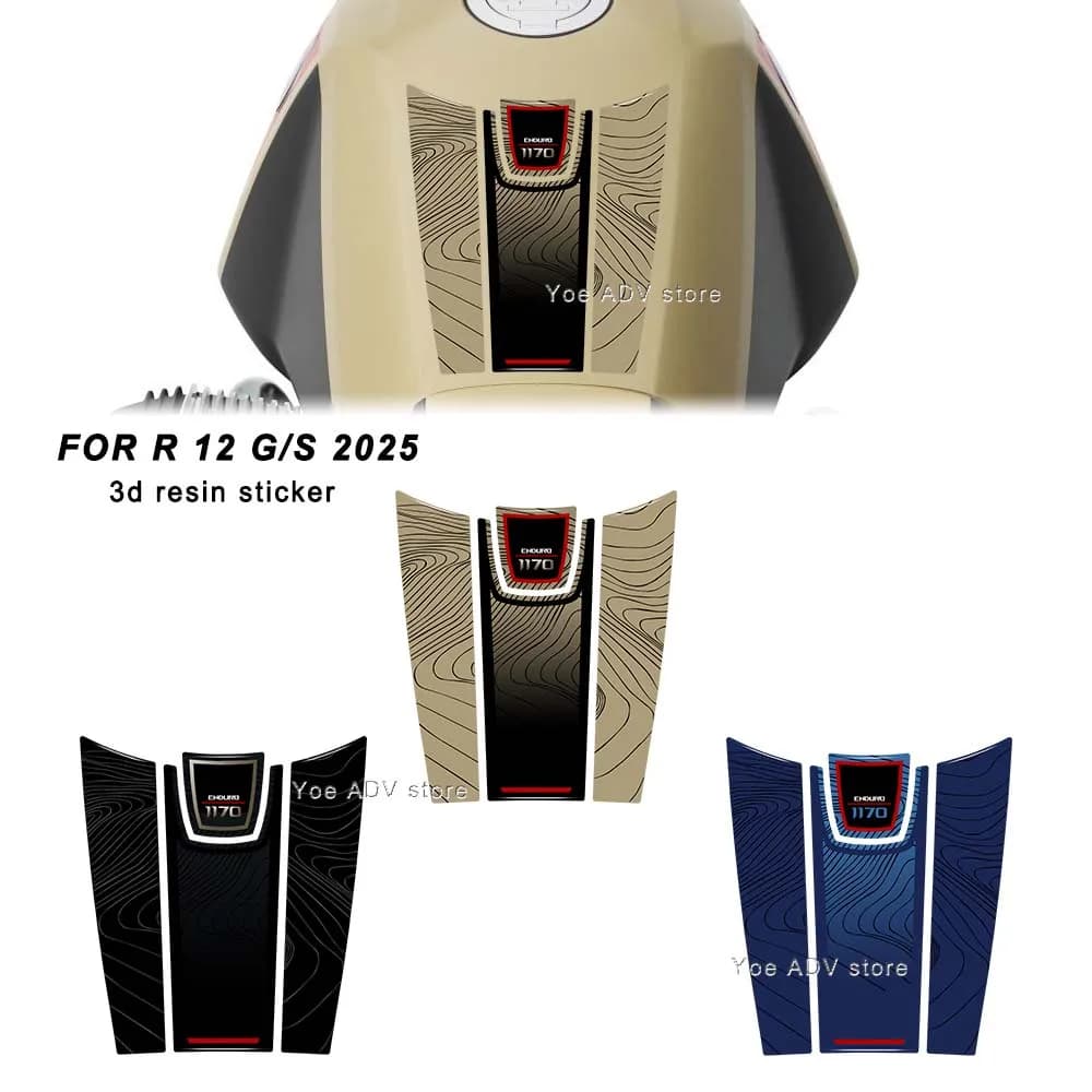 Per R 12 G/S R12GS R 12 GS 2025 Edizione Limitata Moto 3D Kit di Adesivi In Resina Rilievo Del Carro Armato Del Carburante Protezione Nuova Decalcomania Decorativa