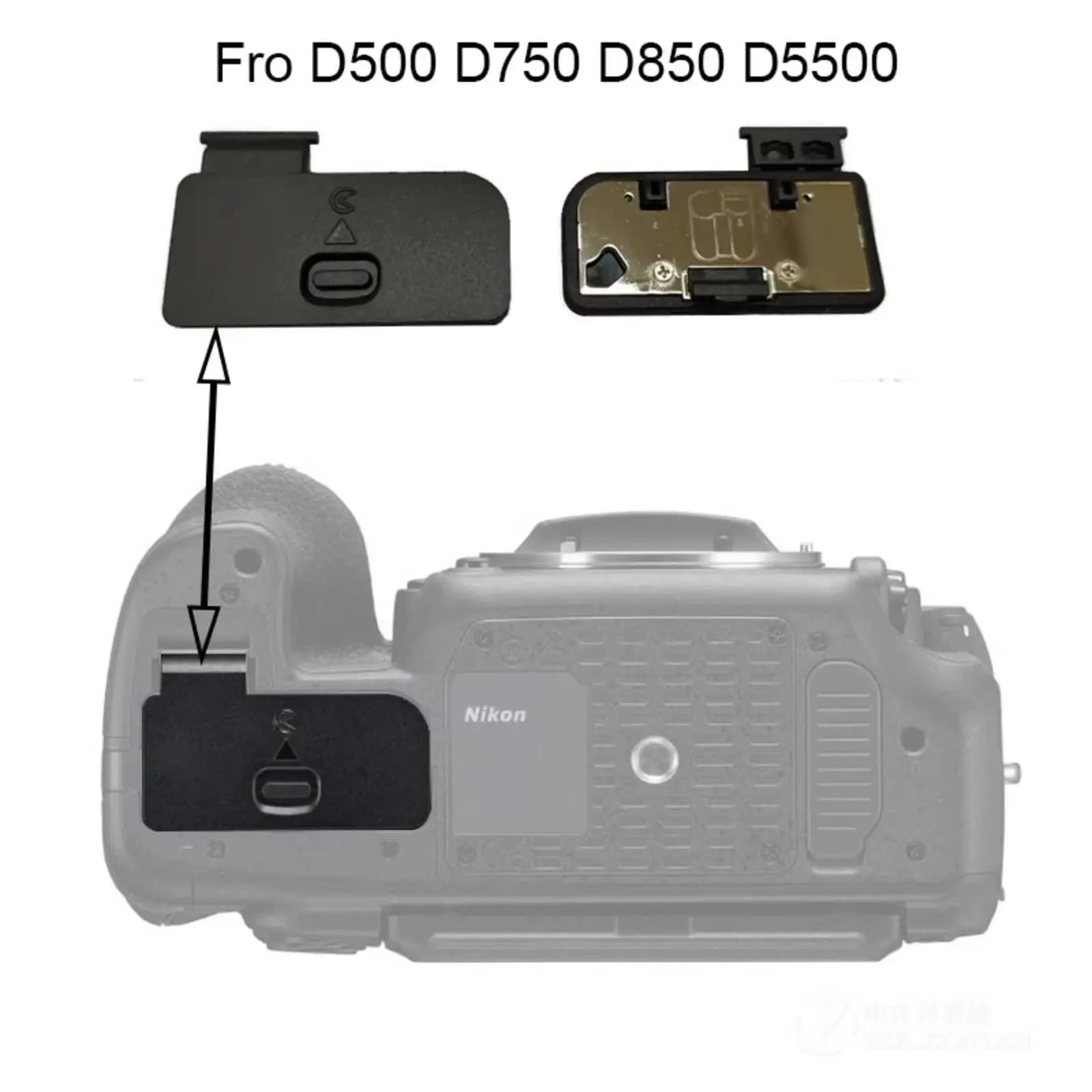 Nuovo coperchio del coperchio del coperchio della batteria per Nikon D850 D5500 D750 D500 D800 D800E D810 parti di riparazione