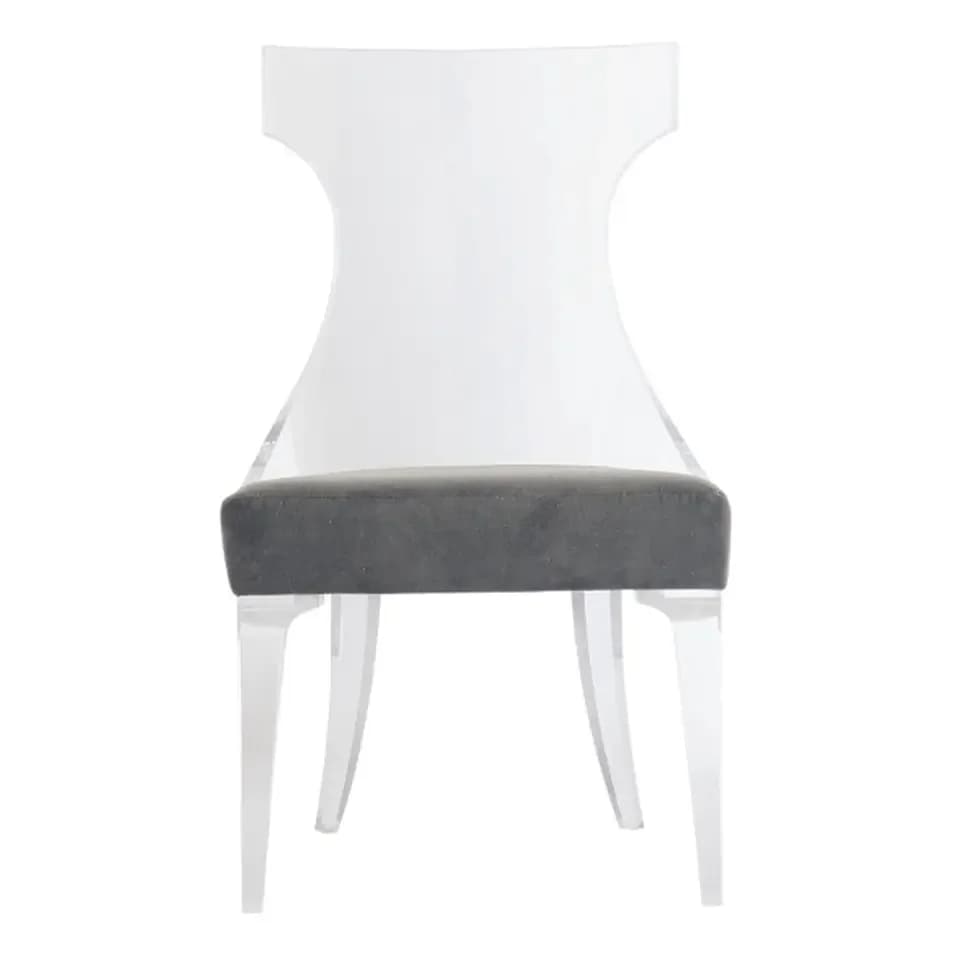 Hot Sale Customized Acrylic Living Room Furniture Office Chair Acrylic Chair With Pillow Chair Transparent Dining Room