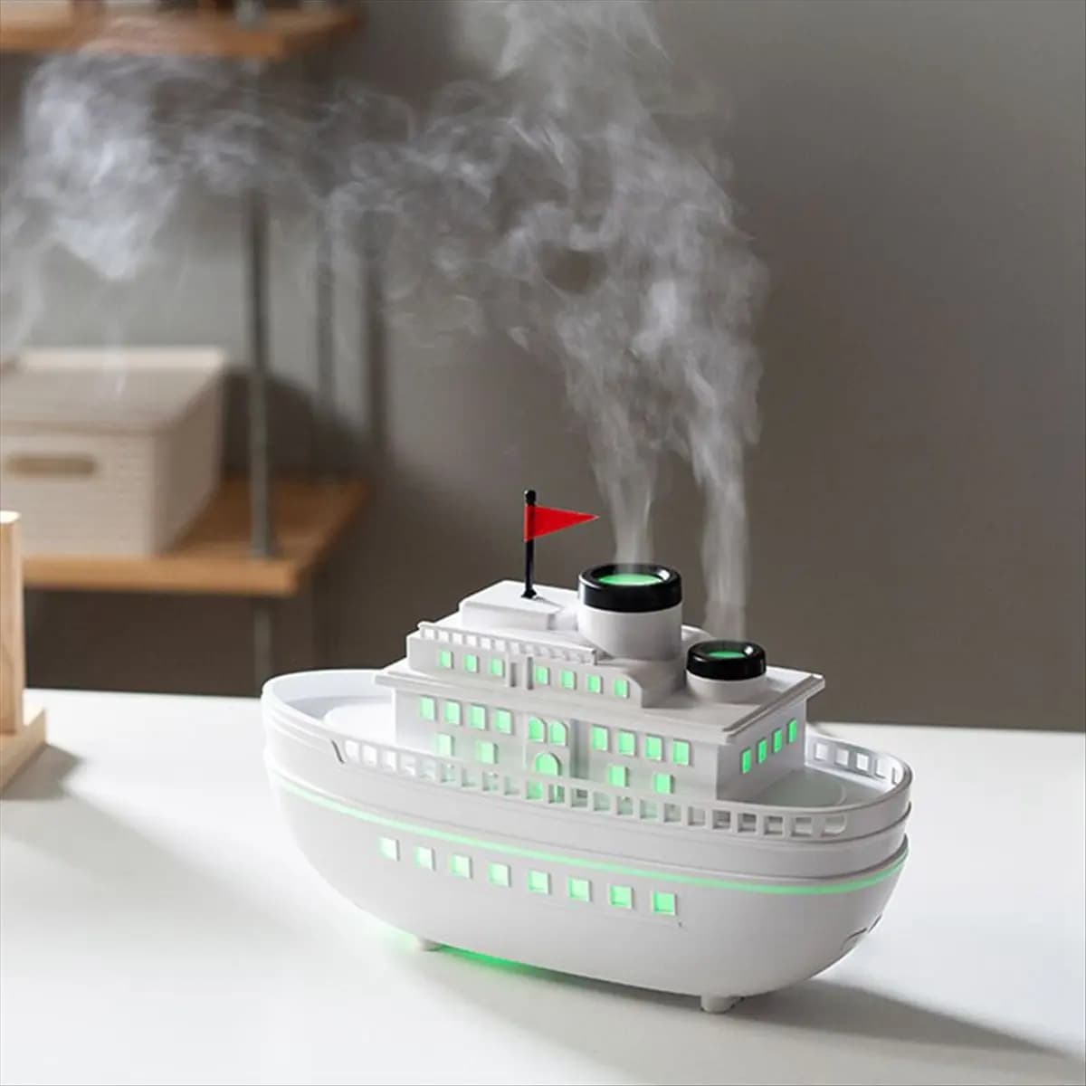 【Like】 Dual Sprays Aromatherapy Machine Cruise Ship Humidifier Desktop Air Purifie with 2H/4H Timer for Home Office 300ML