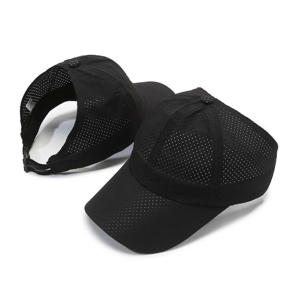 New Solid Color Sun Cap Dry Quickly Adjustable Sport Hat Breathable Casual Baseball Cap Women