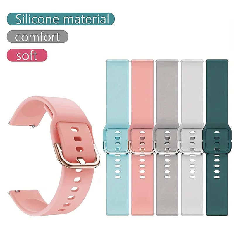 20mm/22mm band for Amazfit GTS/2/2e/3/4 GTS2 Mini/GTR 4/3/Pro/47mm/GTR2/2e/stratos 2/3 silicone strap Amazfit bip watch strap