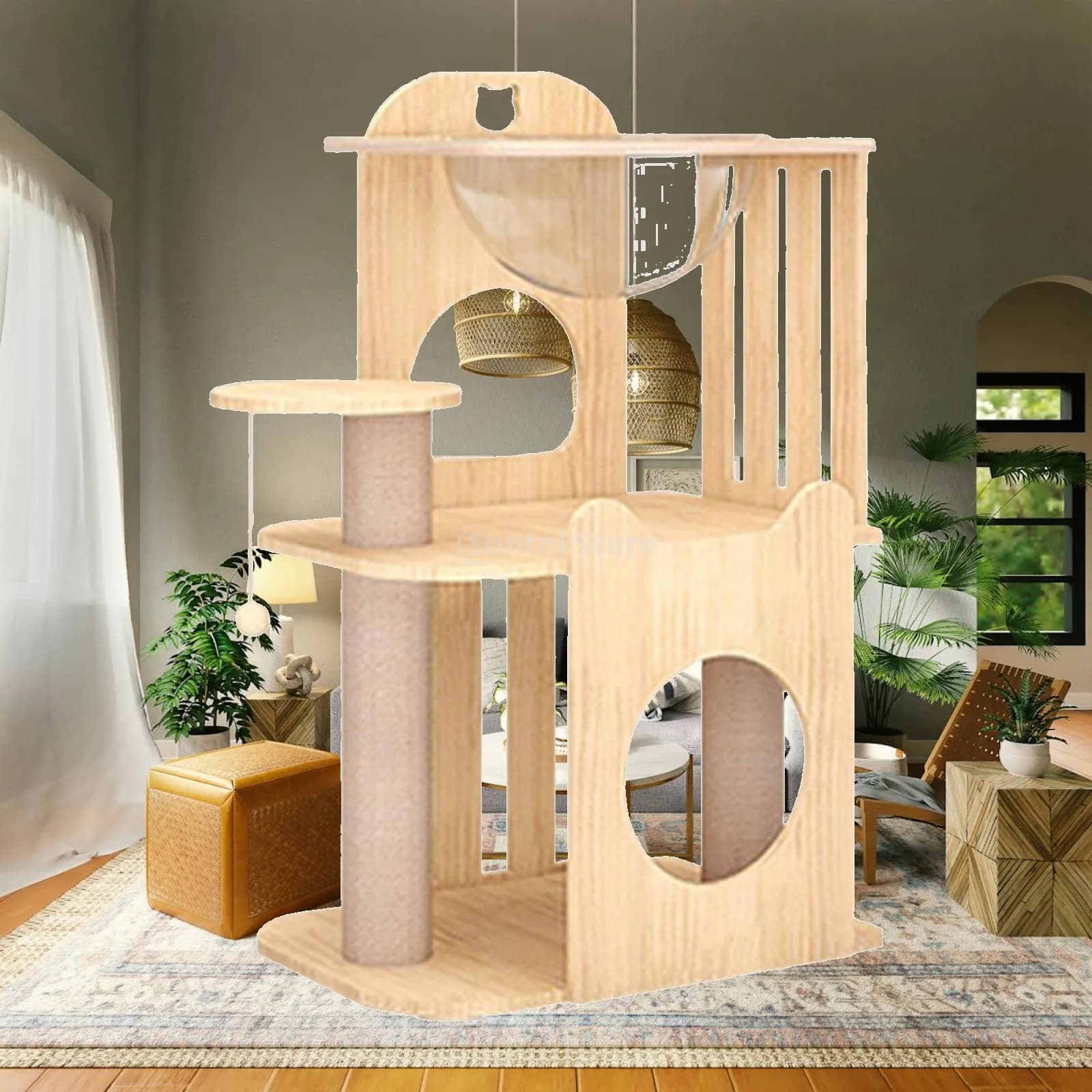 Cat Climbing Tree Scratch Post Multi Tiers Cat House,Cute,for Indoor Tower Cat Bed for Kitty Cat Kittens Activity Center Play
