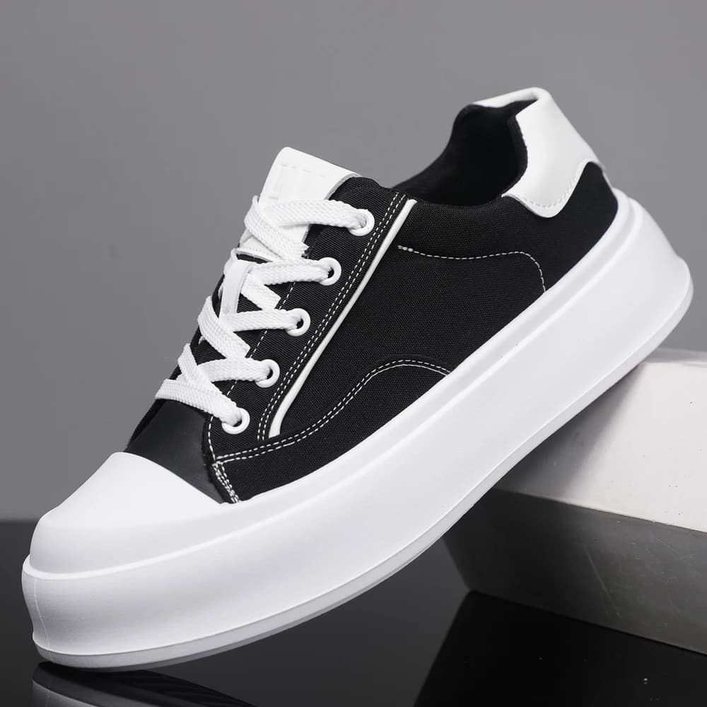 Men Women Trendy White Skate Sneakers 2026, Breathable Durable Thick Sole Height Boost All-match Daily Casual Sports Shoes