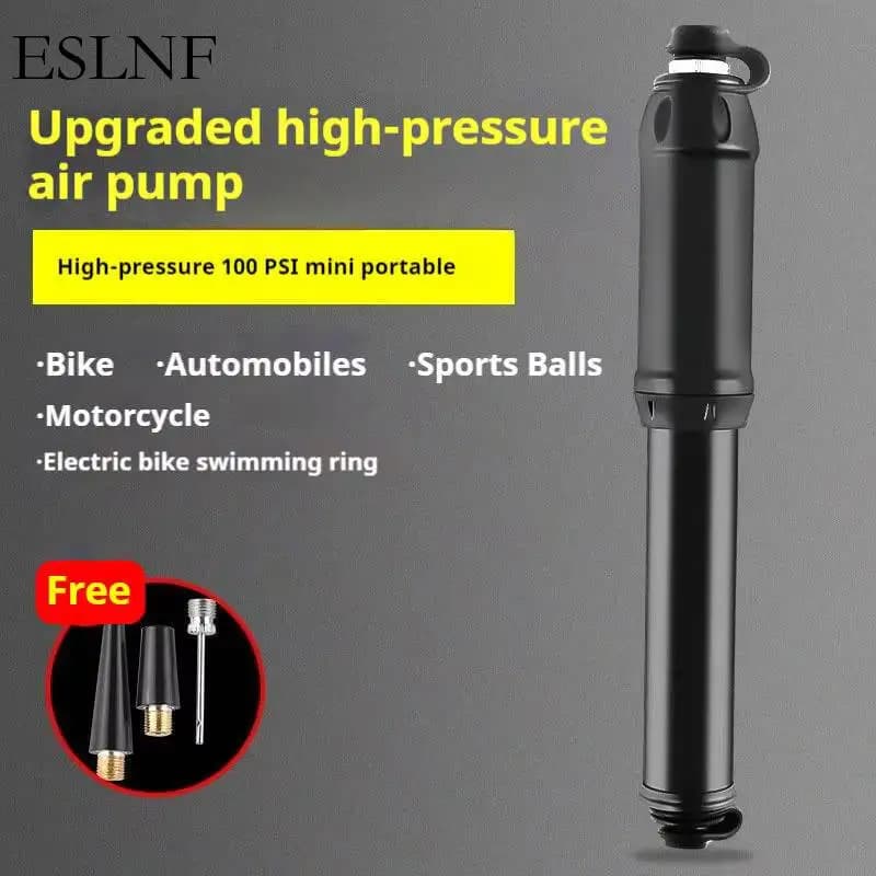 Pompa d'Aria Portatile Mini ESLNF in Lega di Alluminio per Bicicletta, Pompa Manuale per MTB e Bici da Strada, Gonfiatore per Pneumatici da Ciclismo