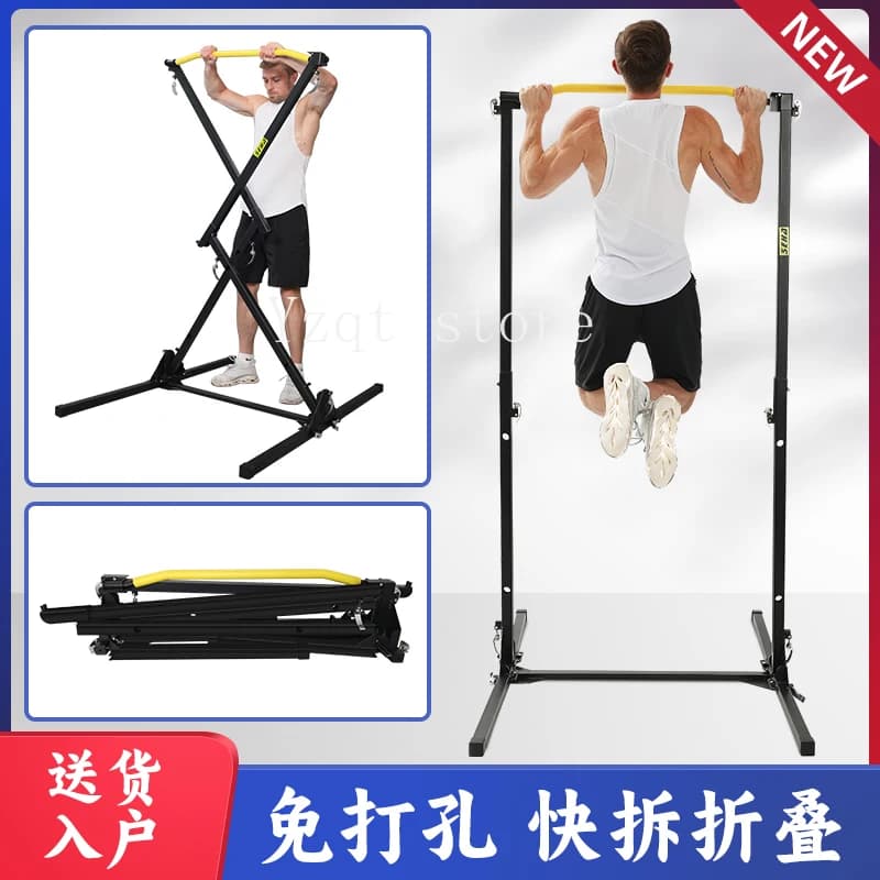 Foldable Horizontal Bar for Indoors Indoor Parallel Bar No Punching Frame for Wall Floor without Door Fitness Equipment