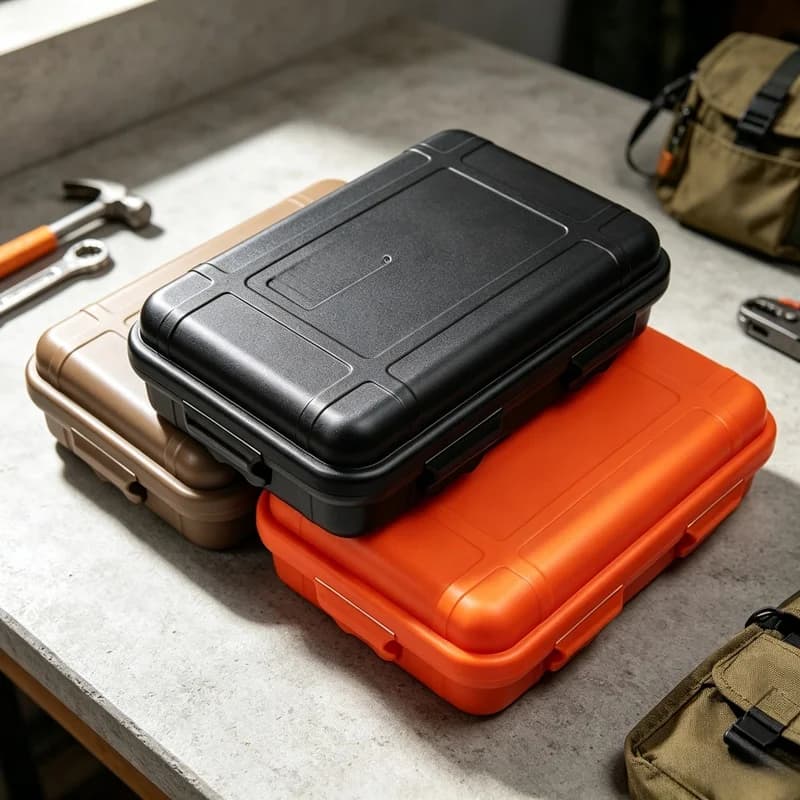 S/L/XL Size Outdoor Plastic Waterproof Sealed Survival Box Container Camping Travel Storage Box Fishing Tackle Bag