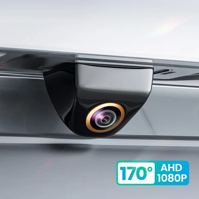 AHD 1920x1080P Telecamera posteriore per auto 170 gradi grandangolare Fisheye Golden Len Full HD Visione notturna Telecamera frontale per retromarcia per veicoli