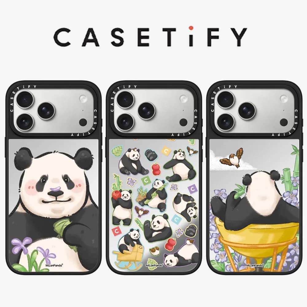 CASETiFY Panda Series Menglan's Daily Life Phone Case for iPhone 17 13 Pro Max Air 16 15 14 Plus Magnetic Protective Cover