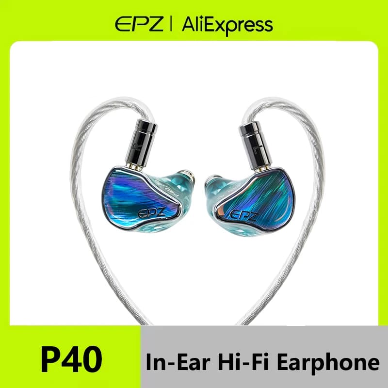 EPZ P40 In-Ear Earphone HiFi IEMs Monitoring Wired Earphone 2DD+1Planar+1PZT Piezoelectric Ceramic Hybrid Drive Detachable Cable
