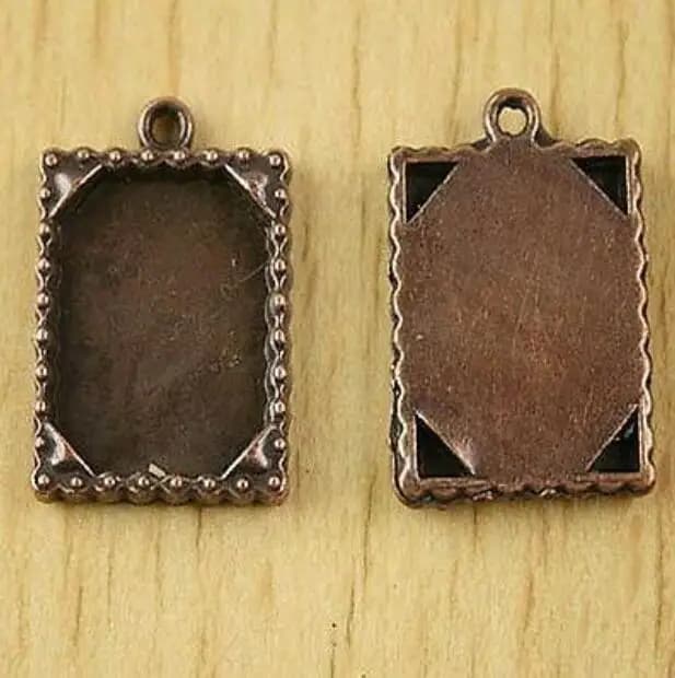10pcs 21.3x17.4mm copper-tone picture frame charms H2836