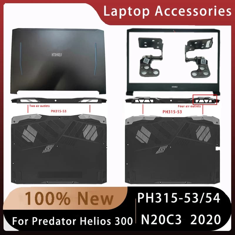 Nuovo per Acer Predator Helios 300 PH315-53 PH315-54 N20C3; Accessori per laptop Cover posteriore LCD o lunetta anteriore o inferiore
