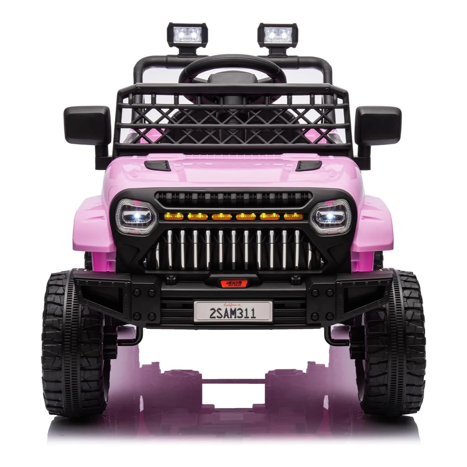 Auto per bambini da 12 V, veicolo elettrico per bambini piccoli con telecomando, 3 velocità, luci a LED, musica e porta USB, alimentato a batteria