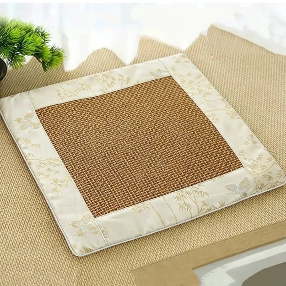 Simple Modern Thickened Summer Cooling Mat Breathable Japanese Style Rattan Weaving Seat Cushion Non Slip Soft Chair Pad Car