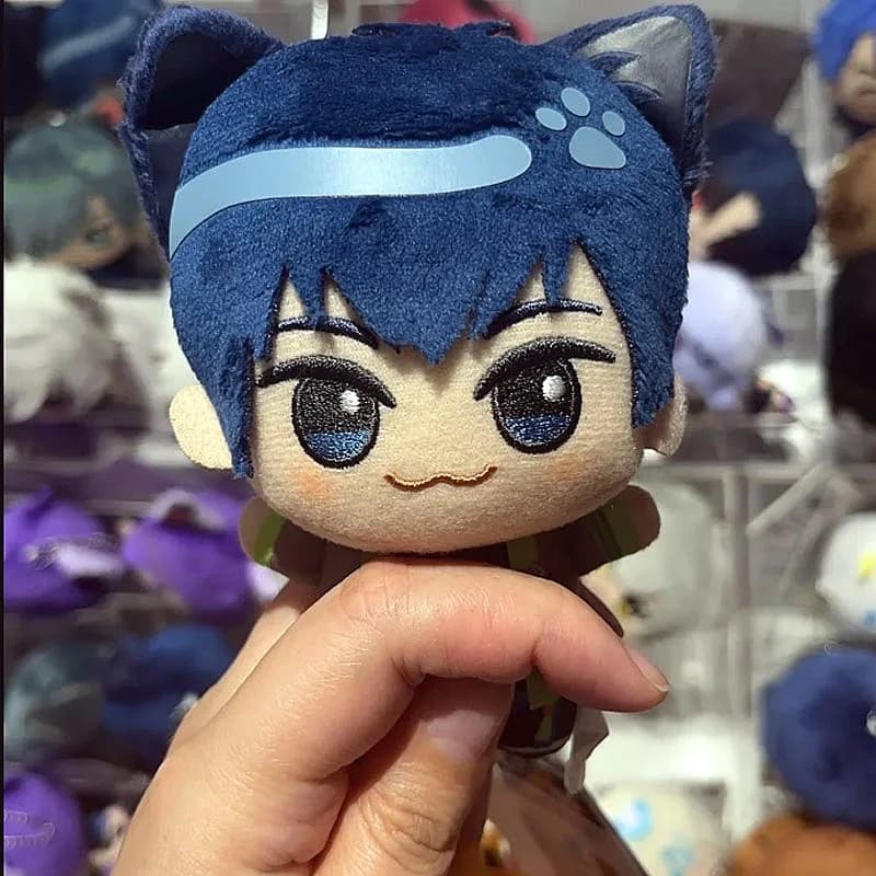 10cm Bandai Official Blue Lock Cat Ear Series Plush Doll Keychain In Stock Isagi Nagi Hiori Yo Backpack Pendant Cute Toy Gift