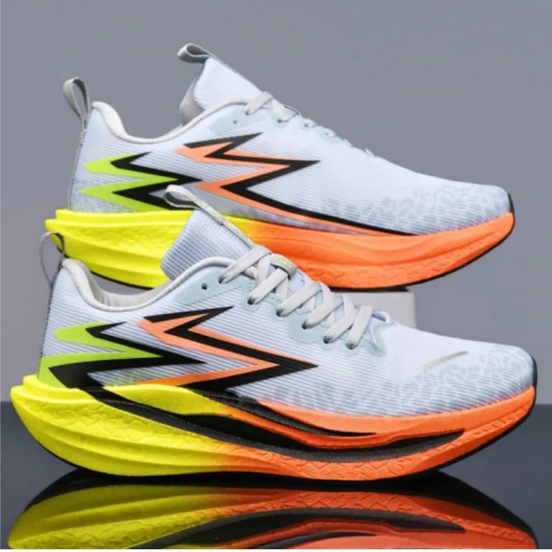 Scarpe da Corsa Uomo Donna Marathon Carbon Board Speciali Sportive Traspiranti Leggere Comode Antiscivolo