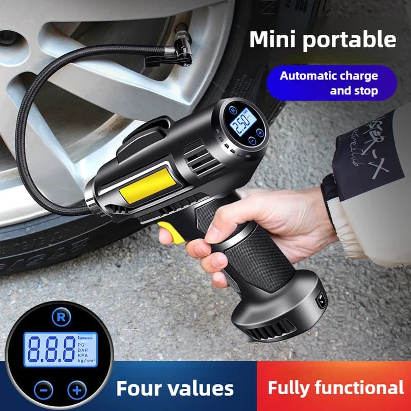 120W 12V Compressore d'aria per auto senza fili Pompa di gonfiaggio per pneumatici elettrico per moto Bicicletta Barca AUTO Pneumatici Palle gonfiabili