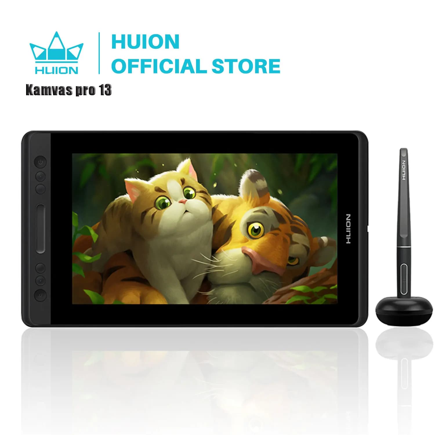 HUION Kamvas Pro 13 GT-133 Display con penna Monitor per tavoletta grafica digitale Senza batteria 8192 livelli Penna Disegno Monitor Funzione di inclinazione