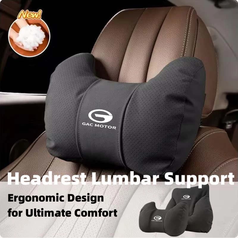 Car Seat Neck Pillow Lumbar Support Headrest Waist Cushion For GAC MOTOR GS3 GE3 2016-2020 Trumpchi Aion S Aion Y AION V iA5