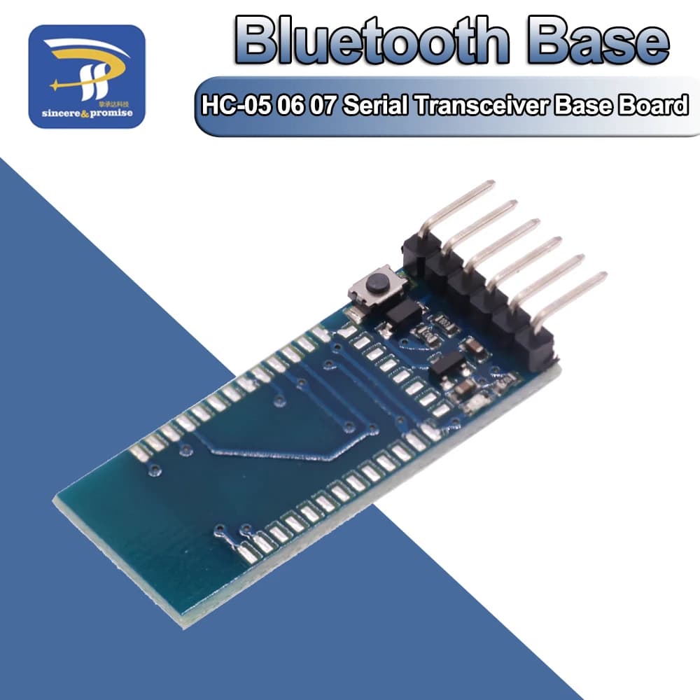 Bluetooth Serial Transceiver Module Base Board 6Pin For HC-06 HC-07 HC-05 For Arduino DIY MEGA2560 UNO R3 With Clear buttons