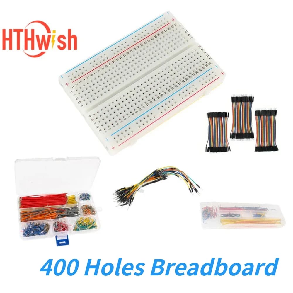 Kit breadboard senza saldatura da 400 punti di collegamento PCB 140 pezzi/840 pezzi 14 lunghezze ponticello filo linea Dupont 10 cm mini kit prototipo di prova fai da te