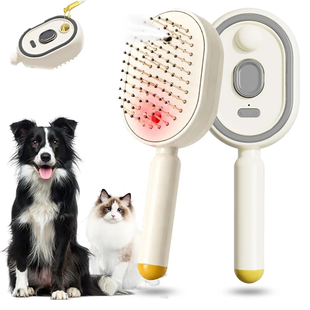 Electric Spray 3 in 1 dog cat comb brush for Massage ,pet grooming and massage brush device Tangled and Loose Hair